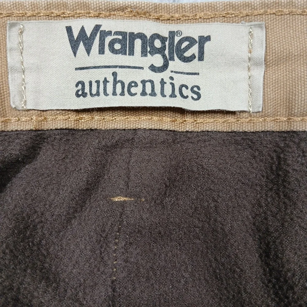 Wrangler Authentics Fleece Lined Work Pants Men's 40x30 Tan‎ Cotton